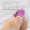 Avilana Exfoliating Silicone Body Scrubber Easy to Clean, Lathers Well, Long Lasting, and More Hygienic Than Traditional Loofah (Style 1- Gray)