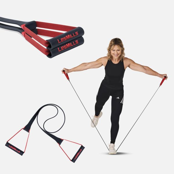 Les Mills™ SMARTBAND™ Workout Resistance Bands, Stretch Bands for Exercise at Home Workout Equipment with Pull Up and Pilates Elastic Band