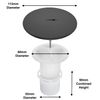 Sandy Beach Black Shower Drain for Shower Trap 90 mm Diameter