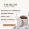 Flawsome 100% Natural Organic Arabica Ground Coffee Cellulite Reducing Body Scrub by Skin and Senses (8oz) — With Vitamin E, Carrot Seed Oil, and Coconut Oil