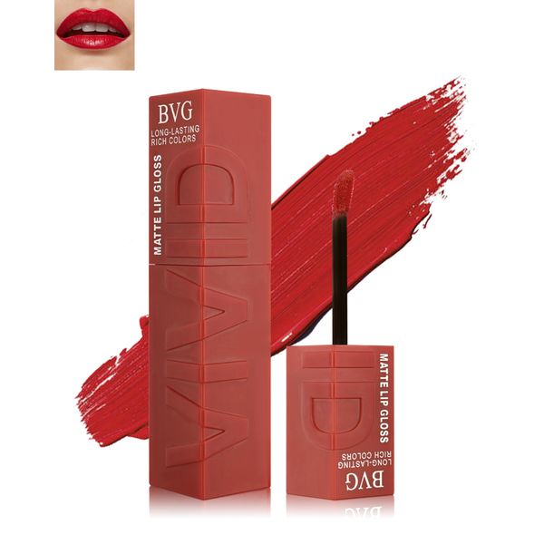 Superstay Lipstick for Women,Lip Red Stain Matte Vinyl Liquid Lipstick Makeup Lipcolor Long Lasting 24 Hour Waterproof Velvet Lip Stick, High Impact Color Lifter Lipgloss,Non-Stick Cup Lip Tint-04