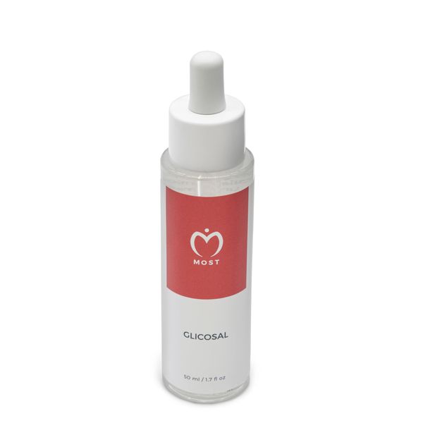 MOST Glicosal, Lozione esfoliante con Acido Glicolico e Acido Salicilico, azione Micropeeling per pelle a tendenza acneica, Melasma, Macchie del viso e Imperfezioni, 50ml