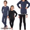 Celodoro Kinder Thermowäsche-Set Ringel-Optik - Blau 158-164