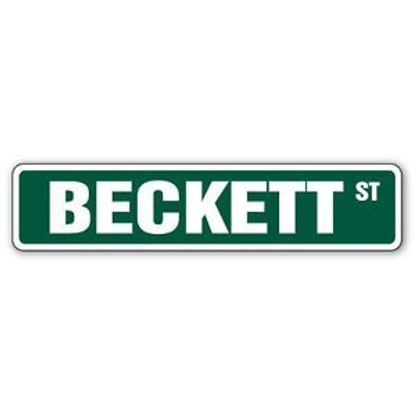 Beckett Street Sticker Sign Kids Room Childrens Name Gift Kid Child boy Girl Wall Entry - Sticker Graphic - Auto, Wall, Laptop, Cell, Truck Sticker for Windows, Cars, Trucks, Tool Boxes, laptops