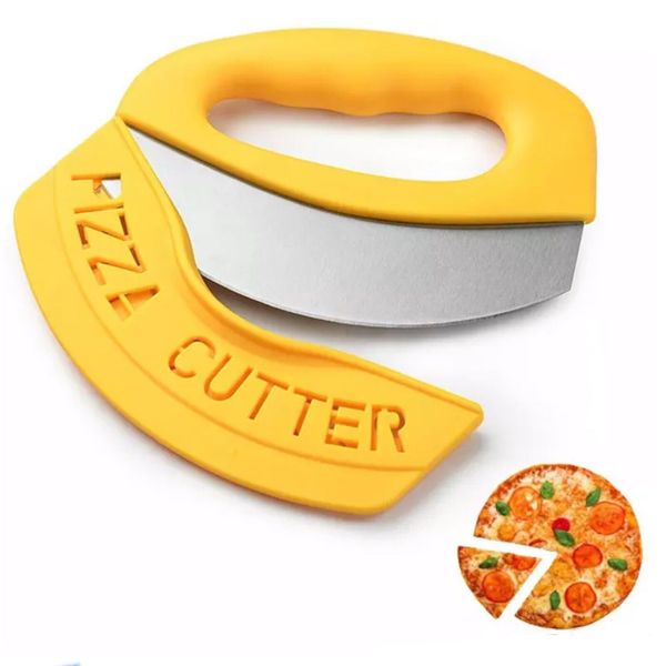 Stainless Steel Pizza Cutter  Sharp Wheel Ergonomic Handle Slicing Pizzas & More