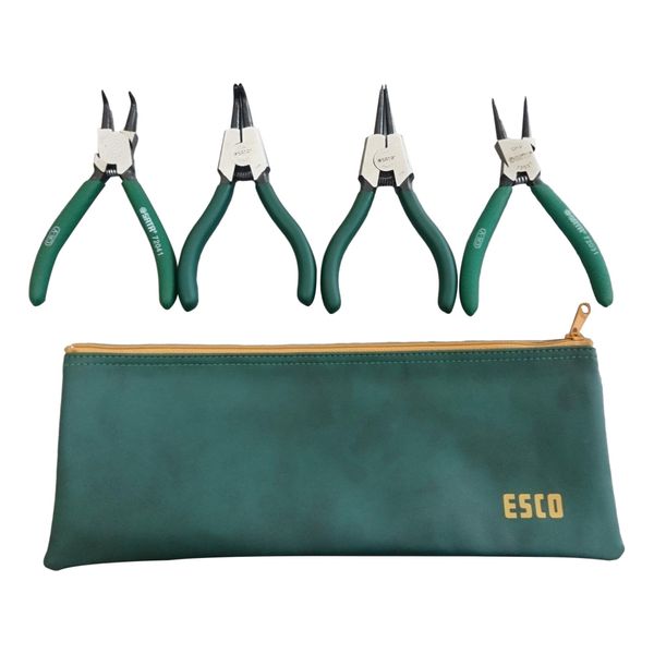Esco 4-Pack Snap Ring Pliers (For Hole and Axle) EA682S-1