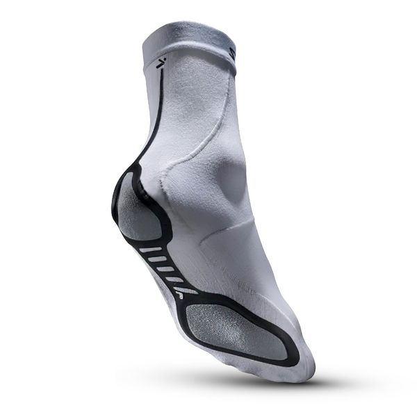 Storelli BodyShield Leg Sleeves, Compression Soccer Shin Guard Holders, Breathable, Sweat-Wicking, Impact Protection, White, 1 Pair