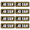 40 S&W Ammo Stickers 8 Pack