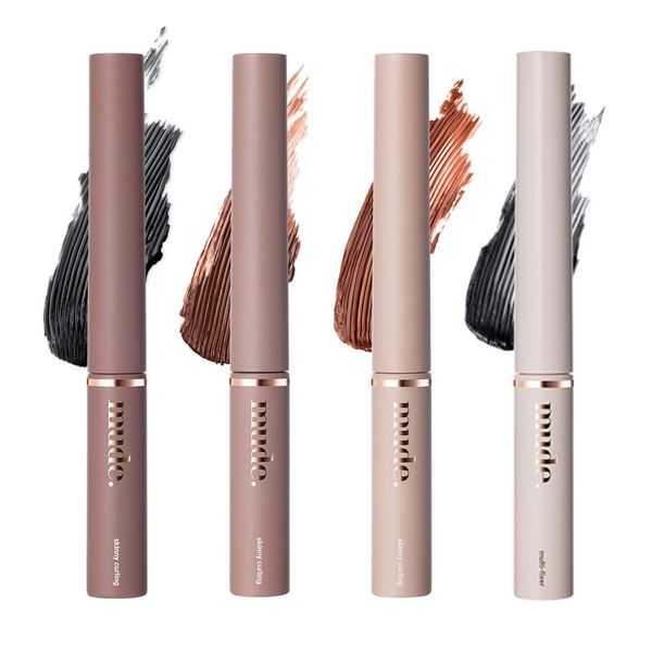 mude Inspire Skinny Curling & Multi-Fixer Volumizing Lengthening Curling Mascara for Dramatic Lashes Smudge-Proof Water-Proof Stays on All Day (02 Brown)