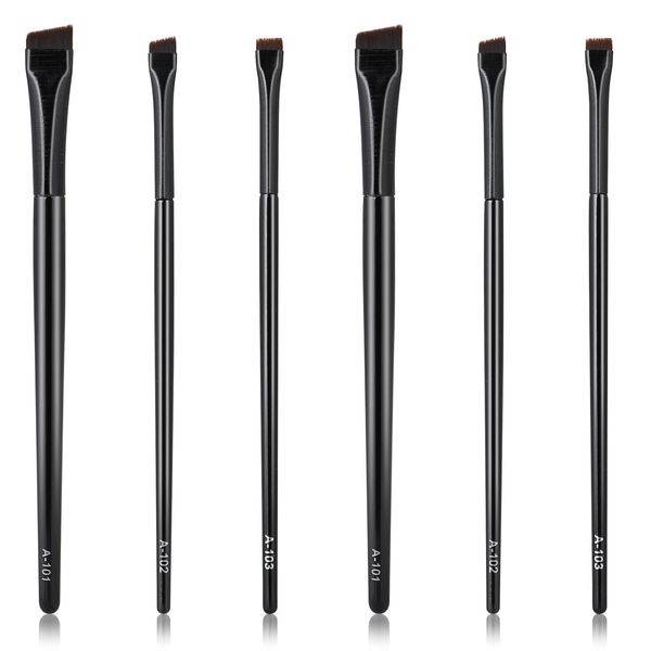 6pcs Eyebrow Tint Brush Set Brow Tint Brushes Precision Angled Eyeliner Makeup Brushes, Ultra Thin Flat Makeup Brush, Eye Makeup Brushes Tool Brow Stain Brushes