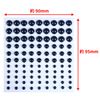 Rhinestone Sticker (Decal) Pearl Type 4-8mm [Black] LS-142