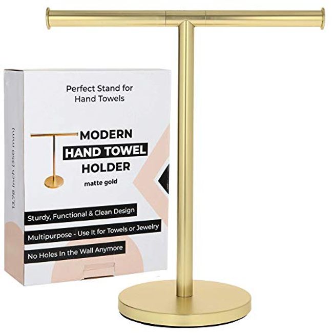 Standing Brass Paper Towel Holder