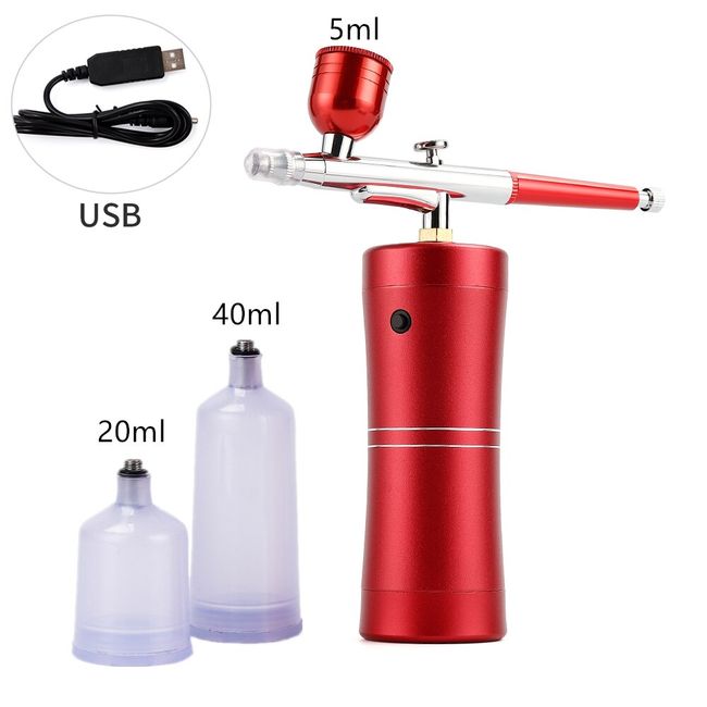 1 Set Nano Fog Mist Sprayer, Mini Air Compressor Kit, Air-Brush Paint Spray  Gun Airbrush For Nail Art Tattoo Craft
