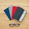LAGO TERRA Ultra-Practical Rectangular Foldable Glasses Case - Red