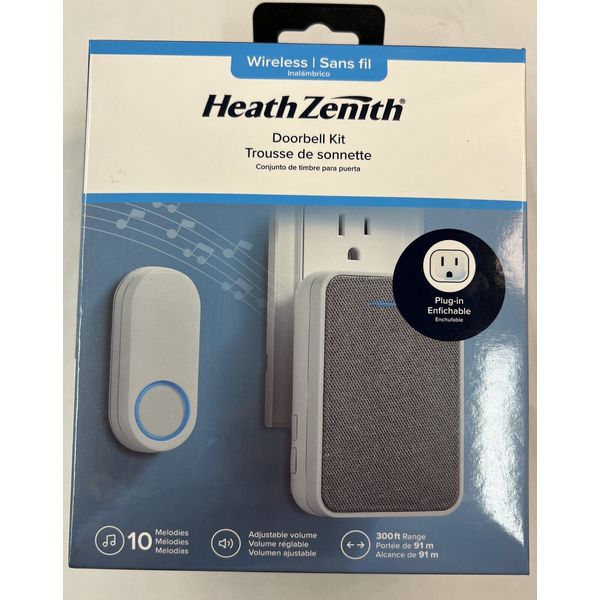 Health Zenith Plug In Water Resistant Doorbell kit(18000153) NEW!