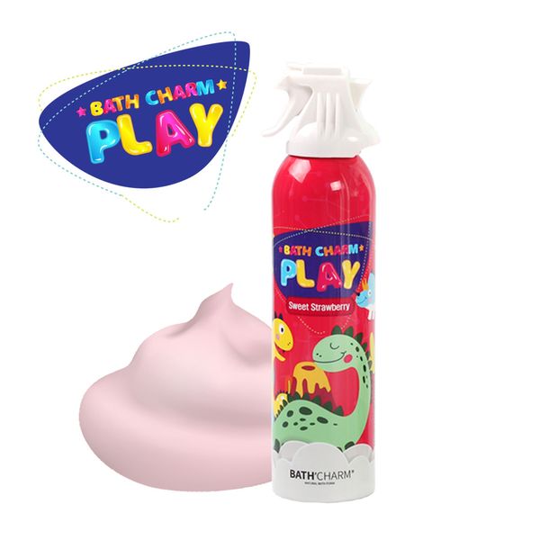 Bath Charm Play Baby Bubble Cleanser Sweet Strawberry Scent 200ml Dead Sea Salt Bubble Spray Bubble Bath