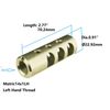 SS Steel 14x1 LH Left Hand Thread Compensator Muzzle Brake Compatible 7.62 x 39