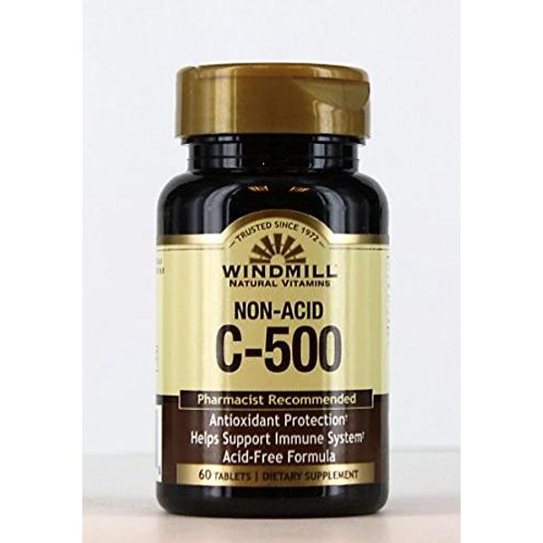 Vitamin C Tablet 500mg Non-Acid Wmill - 60 by WINDMILL