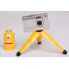 Cartoon Mini Tabletop Adjustable Keychain Tripod for Digital Camera - Yellow