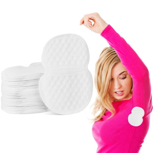 Hillban 120 Pcs Underarm Sweat Pads Sweat Armpit Sweat Pads Underarm Disposable Pads for Sweating Women Men Non Visible and Comfortable