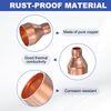 PATIKIL 5Pcs Copper Reducer 3/4" x5/16 ID Reducing Copper Coupling Fitting Pipe Adapter