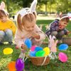 Kitimi 50PCS Large Colourful Fillable Plastic Surprise Easter Eggs, Large Assorted Colour Fillable Plastic Surprise Easter Eggs