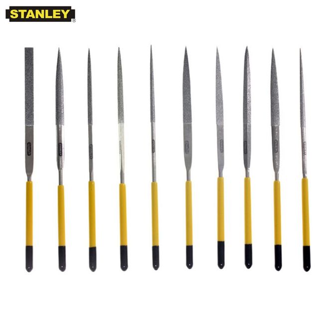 Stanley 1pcs excellent 11/64 3/16 7/32 chainsaw round sharpening files  chain saw file rasp sharpen tools cushion grip handle