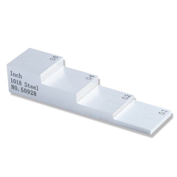 4-Step 0.1'' 0.2'' 0.4'' 0.6'' Test Calibration Block for Thickness 1018 Steel