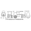 Hudson Lock PTR-656UN-0000 Universal Mailbox Lock, Keyed Different (Pack of 12)