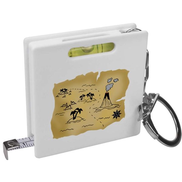 'Treasure Map' Keyring Tape Measure/Spirit Level Tool (KM00041314)
