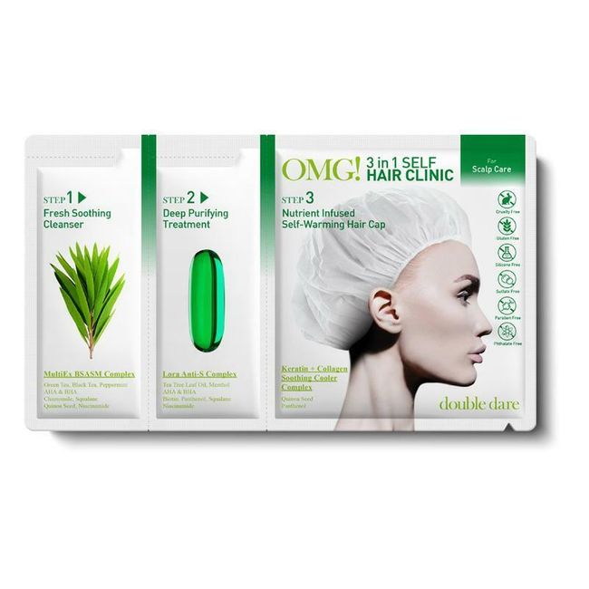 [ DOUBLE DARE ] OMG! 3 in 1 Self Hair Clinic Kit for Scalp Care (1 Sheet)