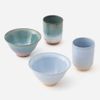 Keyuka Hagi Ware Tea Cup, Sunset, Green