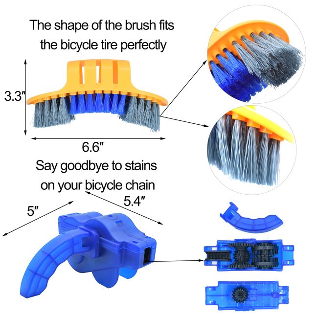 Bike Wash Tool Set Bicycle Cleaning Kit MTB Chain Cleaner Scrubber Brushes  Outdoor Riding Cycling Maintenance Tool Accessories