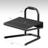VIVO Black Ergonomic Height Adjustable Standing Foot Rest Relief Platform