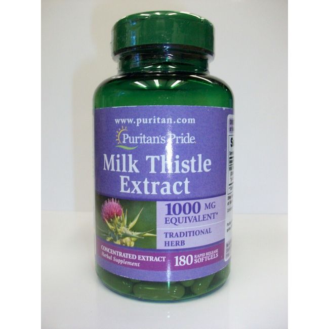 Milk Thistle Extract 1,000 mg  180 Softgels