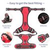 HEELE Dog Harness Medium No pull Vest Harness Adjustable Reflective and Durable for Outdoor Training, Red, M