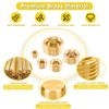 Mardatt 6Pcs 3/4" Brass NPT Plug, Internal Hex Counter Sunk Pipe Fitting Male Thread Pipe Plug Set