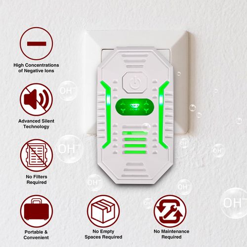 ZLieatmp Plug In Air Purifier Negative Ion Portable Air Freshener for Home, Bedroom Kitchen Office Garage Room Air Ionizers Pets Smell Odor Dust Quiet Operation Air Cleaner (8)