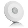 SEBSON 2x Infrared Motion Sensor, Ceiling Surface Mounted Indoor, PIR Sensor, LED Suitable, Programmable, Range 6m / 360°, max. 2000/1000W, IP20, 3-Wire, white