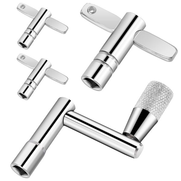 Schlagzeugschlüssel, 4 Stück Schlagzeug Silber ​Stimmschlüssel Schlagzeug Tuning Keys Metall Drum Key Musikinstrument Schlagzeugschlüssel für Schlagzeug Schlaginstrumente Trommel