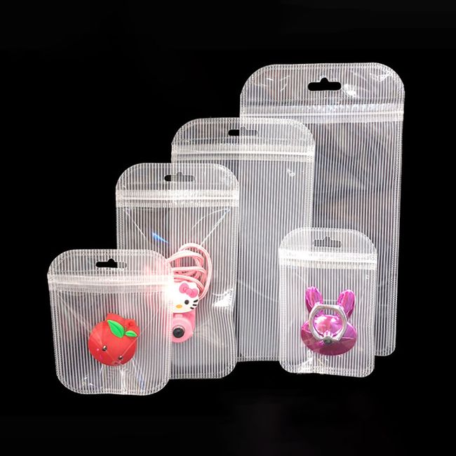 Large Sizes PP Plastic Bag Ziplock Phone Accessories Bag With Butterfly  Hole Clear Front Mylar Packag Bag For Earphone USB Cable - AliExpress