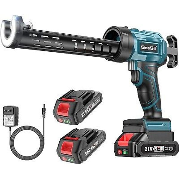 Multi-Speed Cordless Caulk Gun with Auto-Retract for Home Improvement Projects