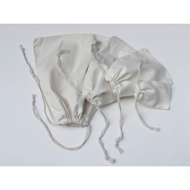Biglotbags - 3 x 5 Inches Premium 100% Cotton Double Drawstring Muslin Bags