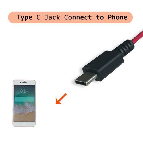 QJYTH Microphone Adapter Compatible with Rode Wireless Go 2/Pro/ME, USB C to 3.5mm TRS Mic Patch Cord Adapter Compatible with iPhone 15,16,Android with Hollyland Lack/M1/M2 and More External Mic