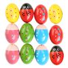 12 Pcs Wooden Egg Shakers Musical Percussion Instruments