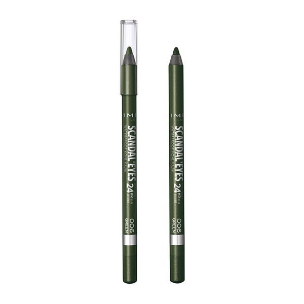 Rimmel Scandal'Eyes Waterproof Eyeliner, green , 1.3 Gram, Pencil