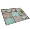Retro Teal Brown Cool Glass Chopping Board Kitchen Worktop Saver Protector