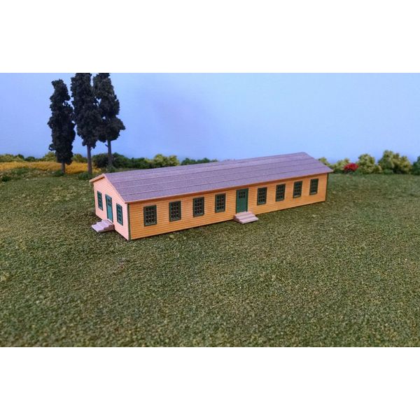 Train Time Laser N Scale Army Barracks Building Kit