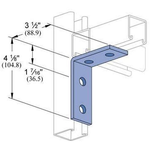 Genuine Unistrut P1325-EG 4 Hole 90 Degree Angle Connector Bracket for All 1-5/8" Strut Channel