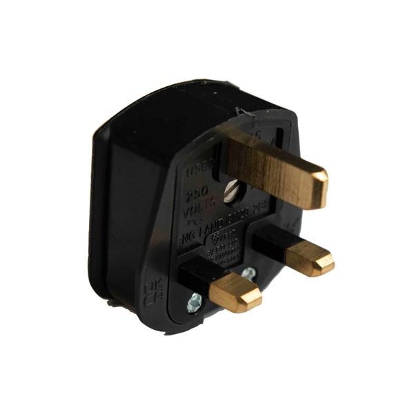 DENCON 13A 3 PIN RUBBER PLUG BLACK